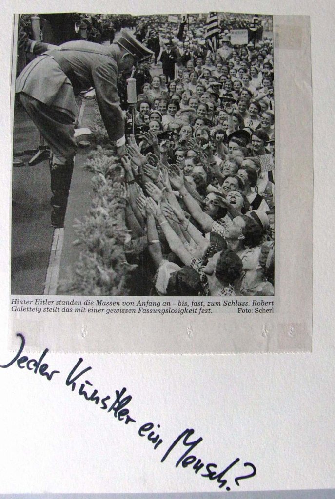 Jeder Künstler ein Mensch?