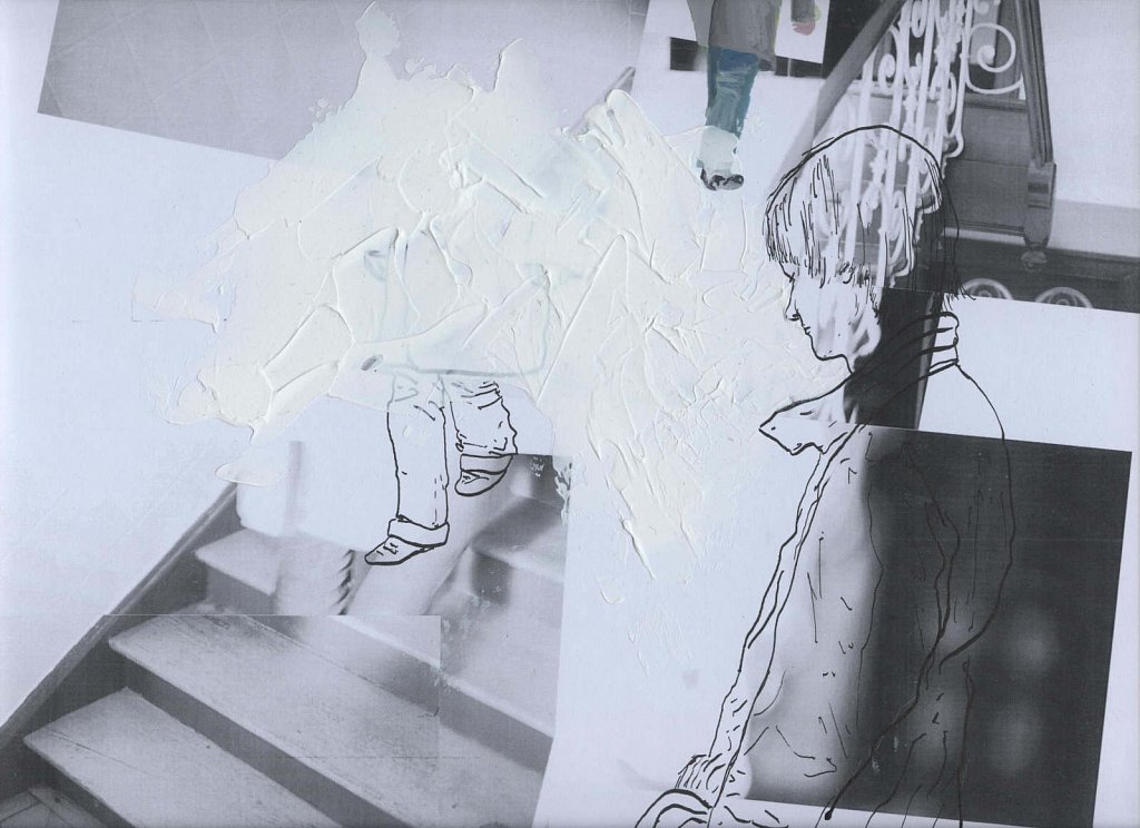 Zeichnung mit Fotografie: